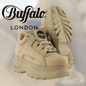 Buffalo London 1339-14 2.0 platform trainers. Biscuit (pink/beige) leather.